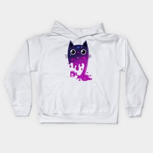 Space Ink Cat Kids Hoodie